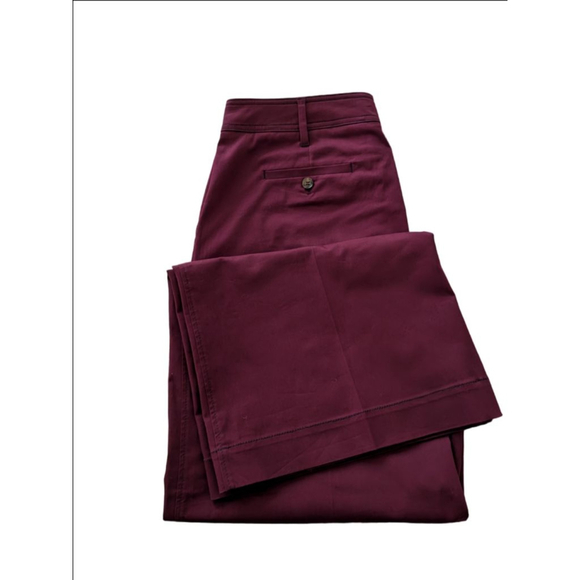 Women's Boden Burgundy Wide Leg Pants Size 10 - Picture 2 of 8